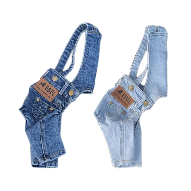 

2018 Denim Jumpsuit for Dogs for Small Dogs Pet Clothes All Match Jean Suit for Chihuahua Pug Summer Dog Costume for Puppy S-XXL