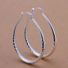 bridal accessories Silver plated fashion charm creative female models high-end luxury oval earring wedding jewelry E293
