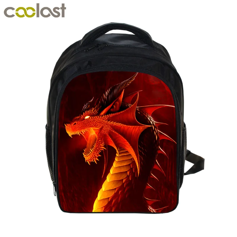Cool Dinosaur Backpack Magic Dragon Students School Bags Boys Girls