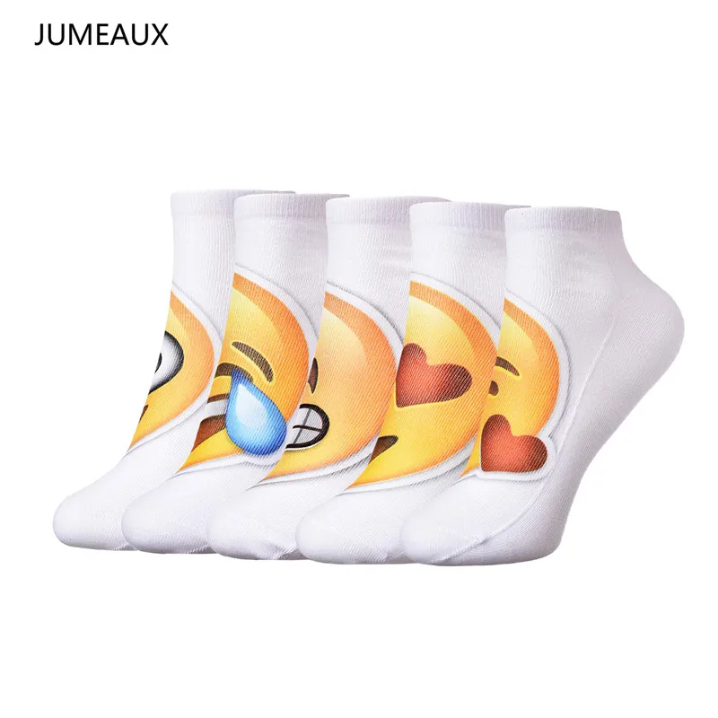 Buy JUMEAUX 5 Pairs/Lot 3D Emoji Printing Expression