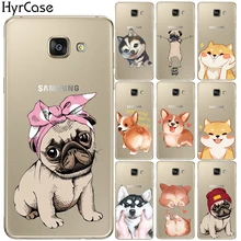 Bien Corgi perro suave TPU caso para Coque Samsung Galaxy J3 J5 J7 J2 primer A3 A5 A7 2015, 2016 de 2017 A8 más A7 2018 cubierta del teléfono