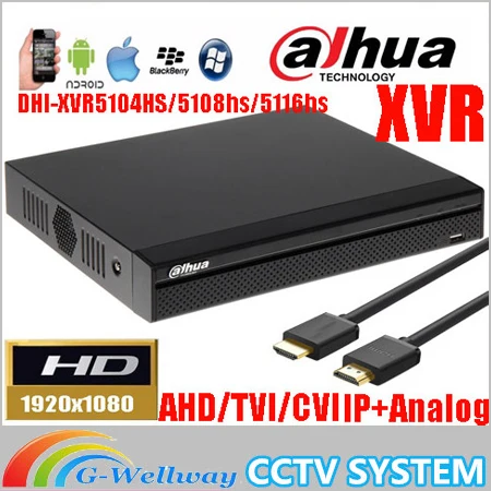 

Dahua mutil-language XVR video recorder DH-XVR5104HS/DH-XVR5108HS/DH-XVR5116HS 1080P Support HDCVI/ AHD/TVI/CVBS/IP Camera