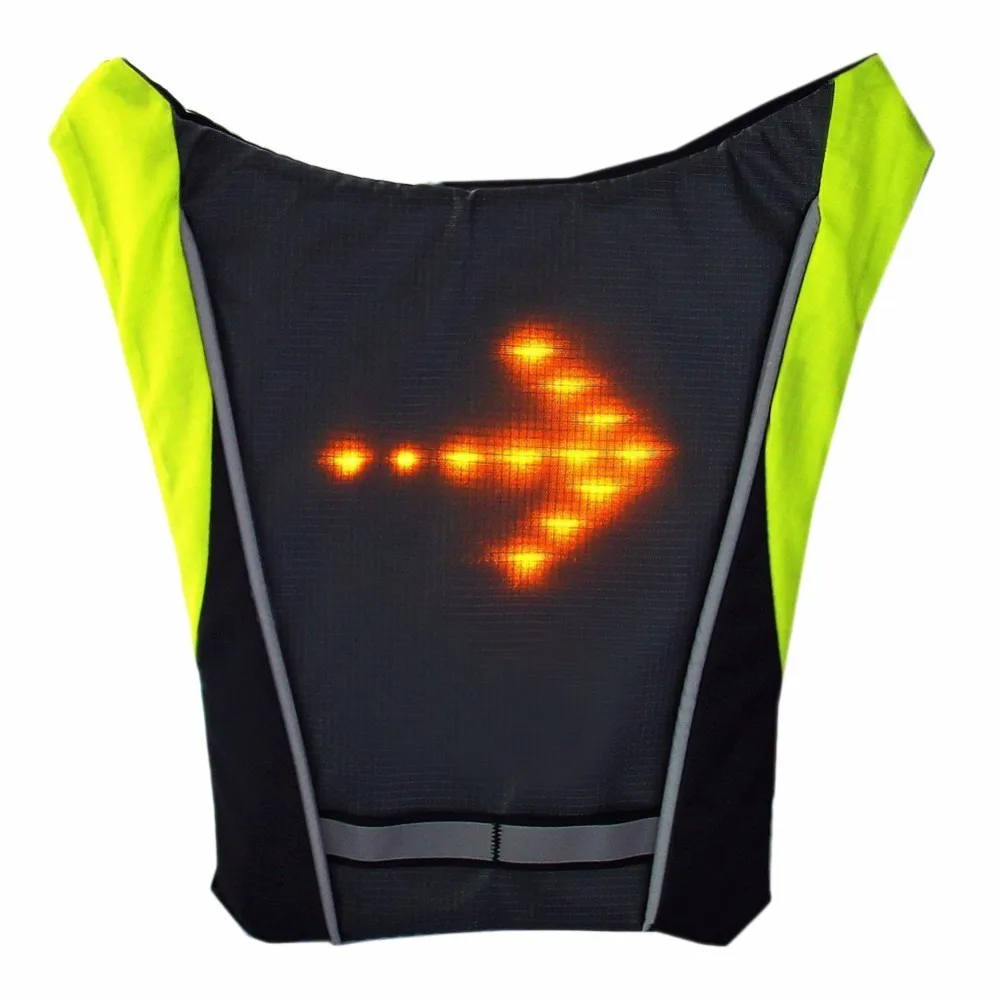 Reflective Safety Vest Outdoor Waterproof 48 LED Turn Signal Vest
