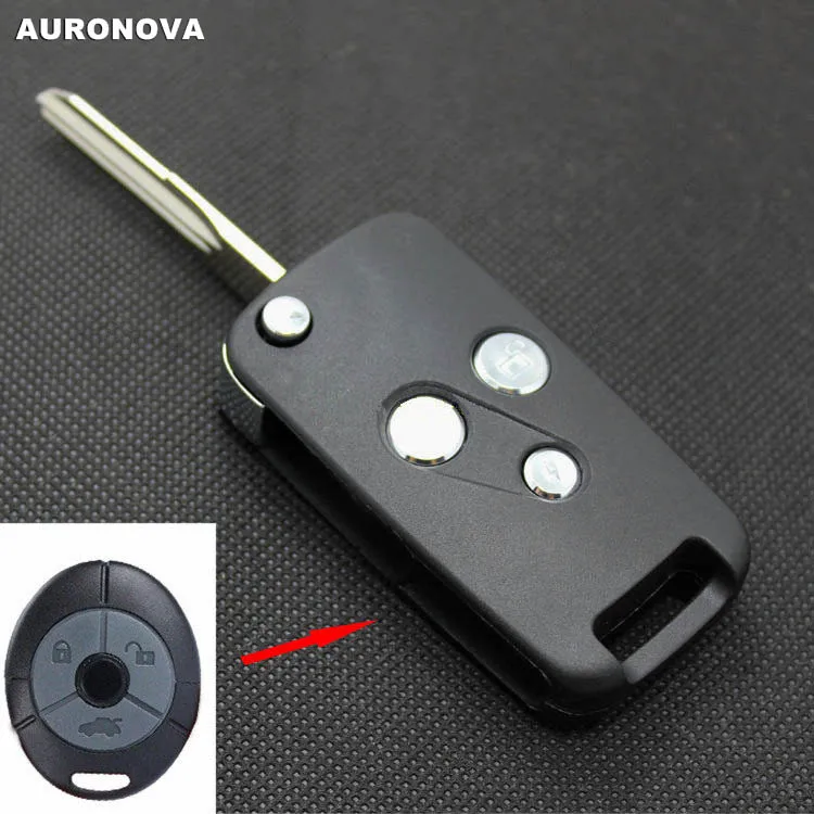 

AURONOVA for Morris Garage 3 SW3 MG 3 Flip Folding Key 3 Buttons Replace Car Key Shell Case Blade Type 1