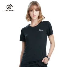 Tectop Женская Весенняя и Летняя Открытая быстросохнущая футболка с коротким рукавом