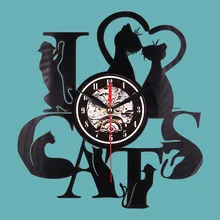 Новые креативные настенные часы кварцевые часы Часы с подвеской с изображением черного кота, узор, резиновый стены wtch украшение иглы настенные часы для Гостиная