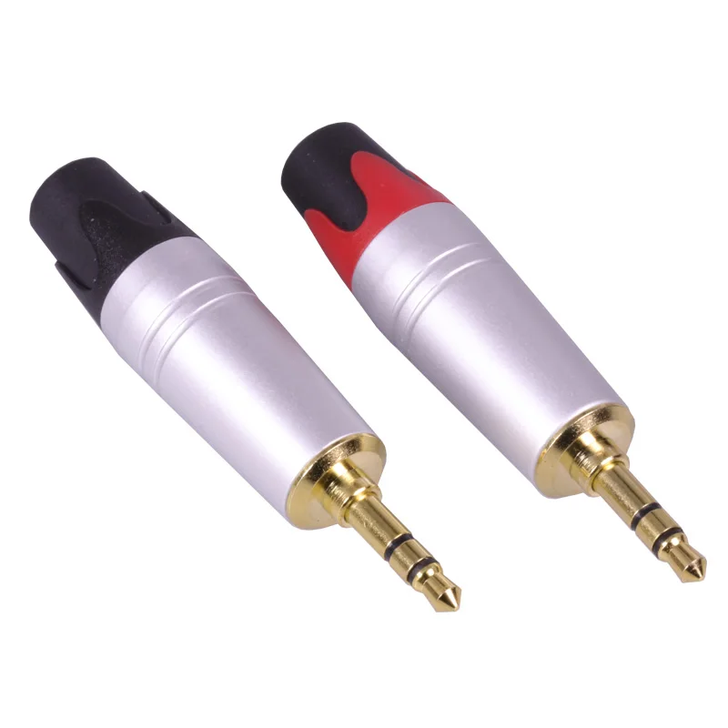 100pcs lot 3 Poles Stereo 3 5mm Male Plug Audio Wire Connector 3 5mm Headphone Jack Stereo Plug Adapter 50 Pairs Red Black