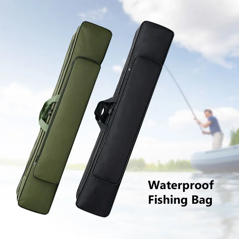 

Durable Fishing Rod Bag Handbag Canvas Backpacking Convenient Pouch Waterproof
