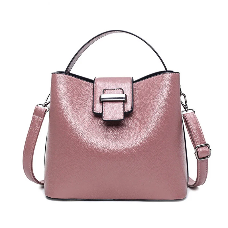 2017 High Quality PU Leather Women Top Handle bag Fashion lock Ladies