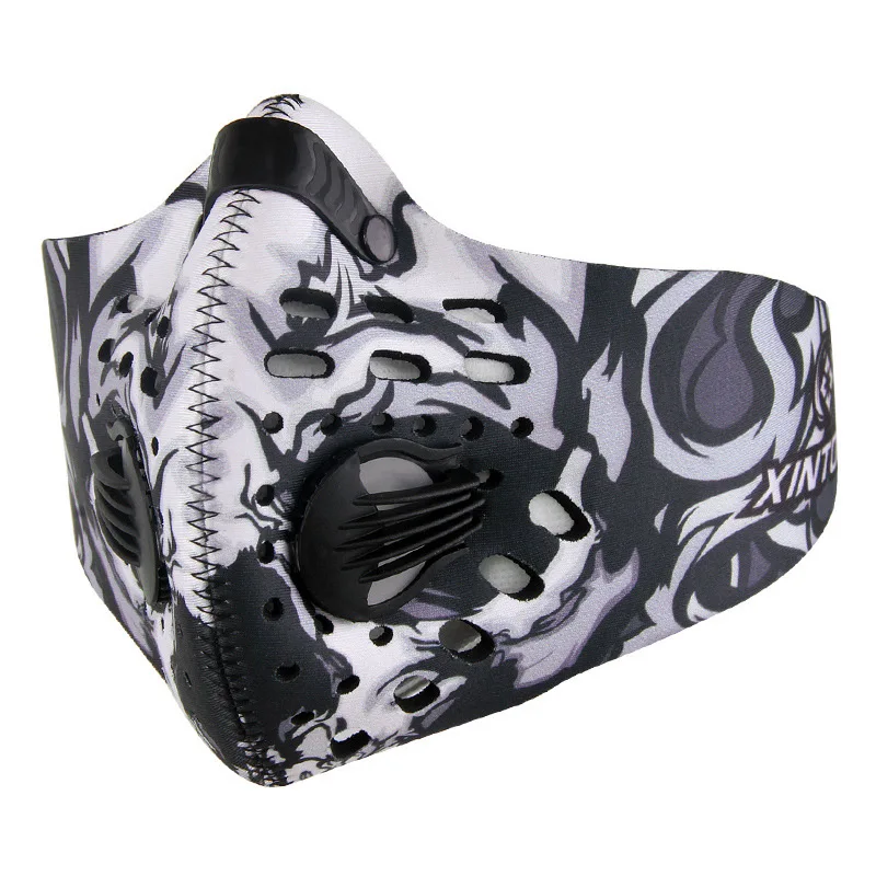 

Outdoor Cycling Half Face Mask Dust Windproof Anti Pollen Allergy Activated Carbon Masks Filter Sports Riding Running Promotion