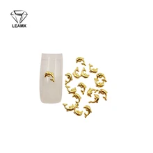 50 шт./пакет Золотой Дельфин 3D нейл-арта украшения ручной работы красивая девушка очаровательные милые наклейки для ногтей сверкающий