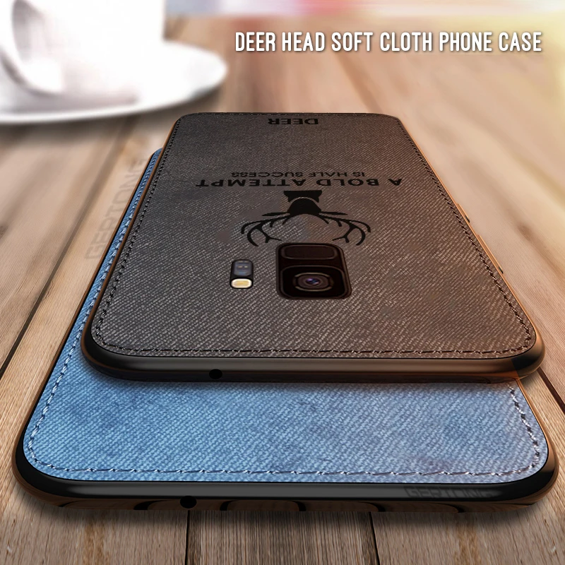 

Luxury Cloth Back Case For Samsung Galaxy S9 S8 Plus Note 9 8 A8 A6 J6 J4 Plus 2018 J3 J5 J7 Pro 2017 Non-slip Phone Cover