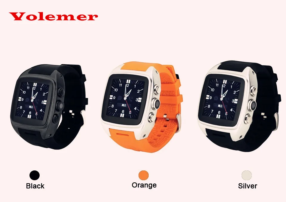 

Volemer X01 Waterproof Bluetooth Smart Watch With Heart Rate Bluetooth Music Support SIM Card WiFi GPS for Android IOS Phones