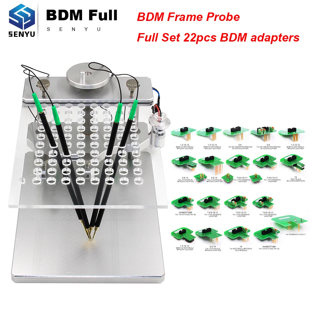 

Free DHL BDM Frame Full Set 22pcs BDM adapters Probe ECU Programmer LED KTAG KESS V2 KTM Dimsport BDM100 CMD100 FGTECH V54
