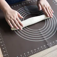 S/M/L 4 цвета пищевой силиконовый тестомеситель для теста Домашняя и панельная большая толстая нескользящая антипригарная подставка для выпечки