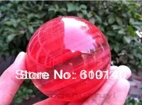 

free shipping 00214"RARE NATURE CHERRY Red QUARTZ CRYSTAL SPHERE BALL 70mm--100mm