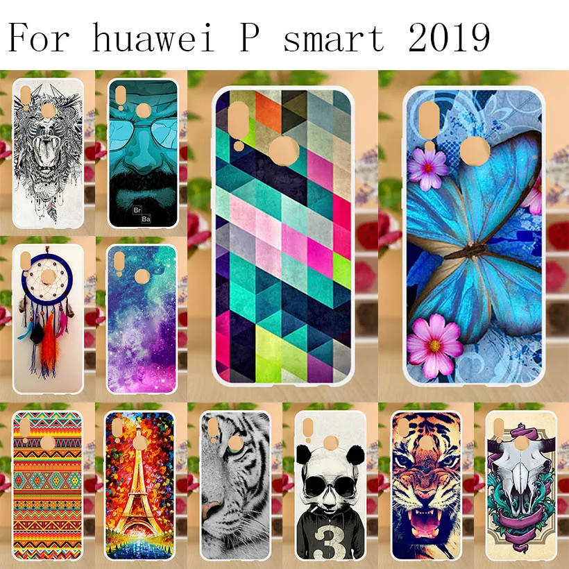 

Anunob Phone Cases For Huawei P Smart 2019 Case Cover Soft Silicon Printed For Coque Huawei P Smart 2019 POT-LX3 POT-LX1 6.2