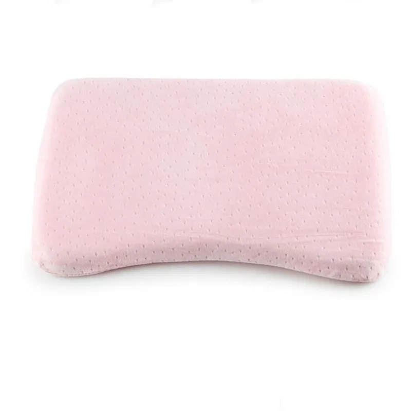 Детская стильная Подушка с защитой от головы, хлопковая детская подушка с памятью - Цвет: pink