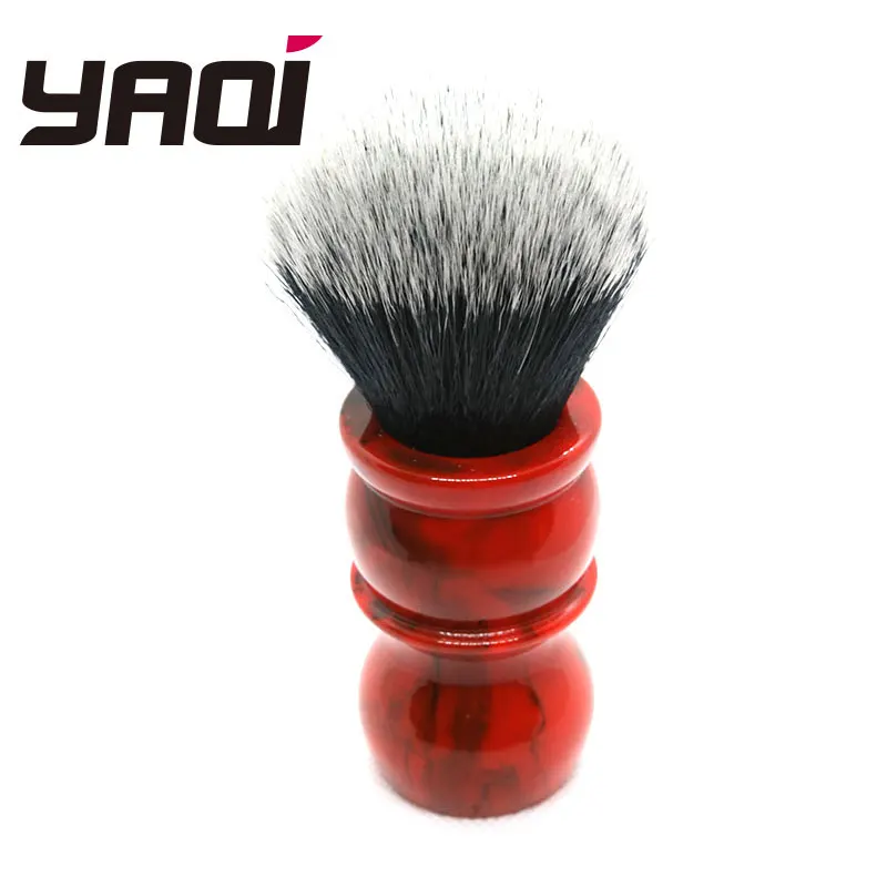 Yaqi красный мрамор 24 мм мужская синтетическая щетка для бороды бритья | Красота и