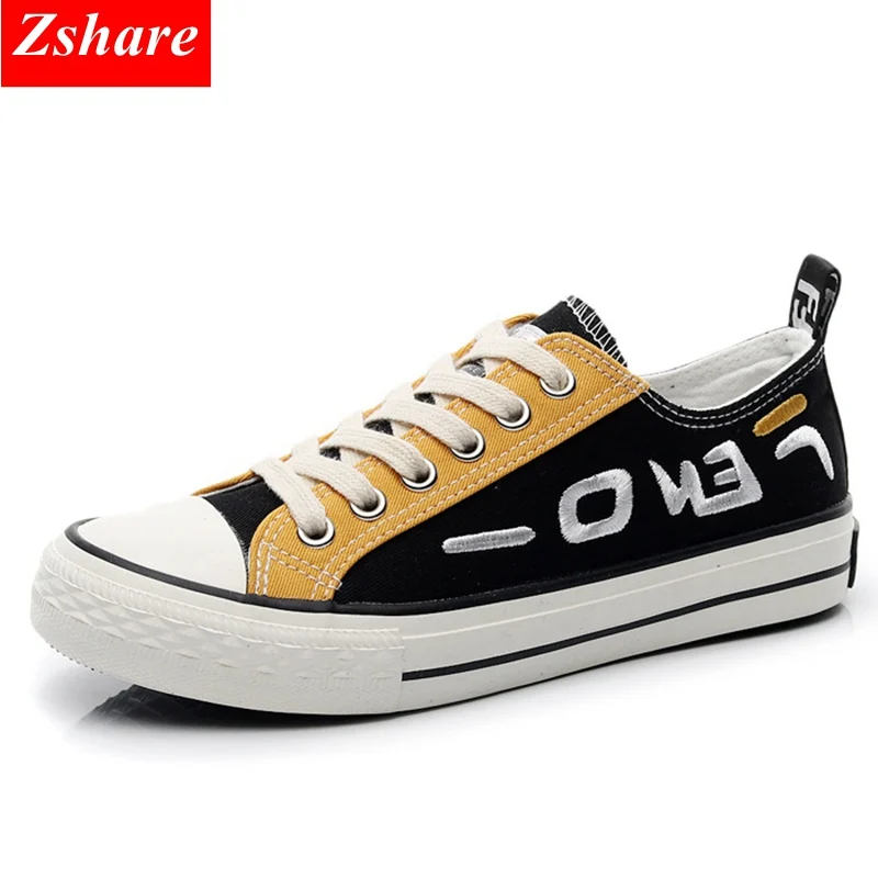 

2019 fashion mixed colors canvas shoes women vulcanized shoes basket femme sneakers womens lace-up casual shoes woman flat shoes