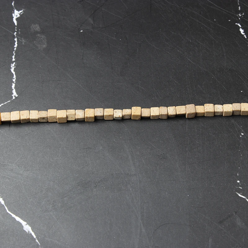 Ланьли модные ювелирные изделия из жемчуга 4/6 мм квадратный натуральные камни, бусы DIY Для мужчин и wo Для мужчин браслет ожерелье серьги аксессуары делают