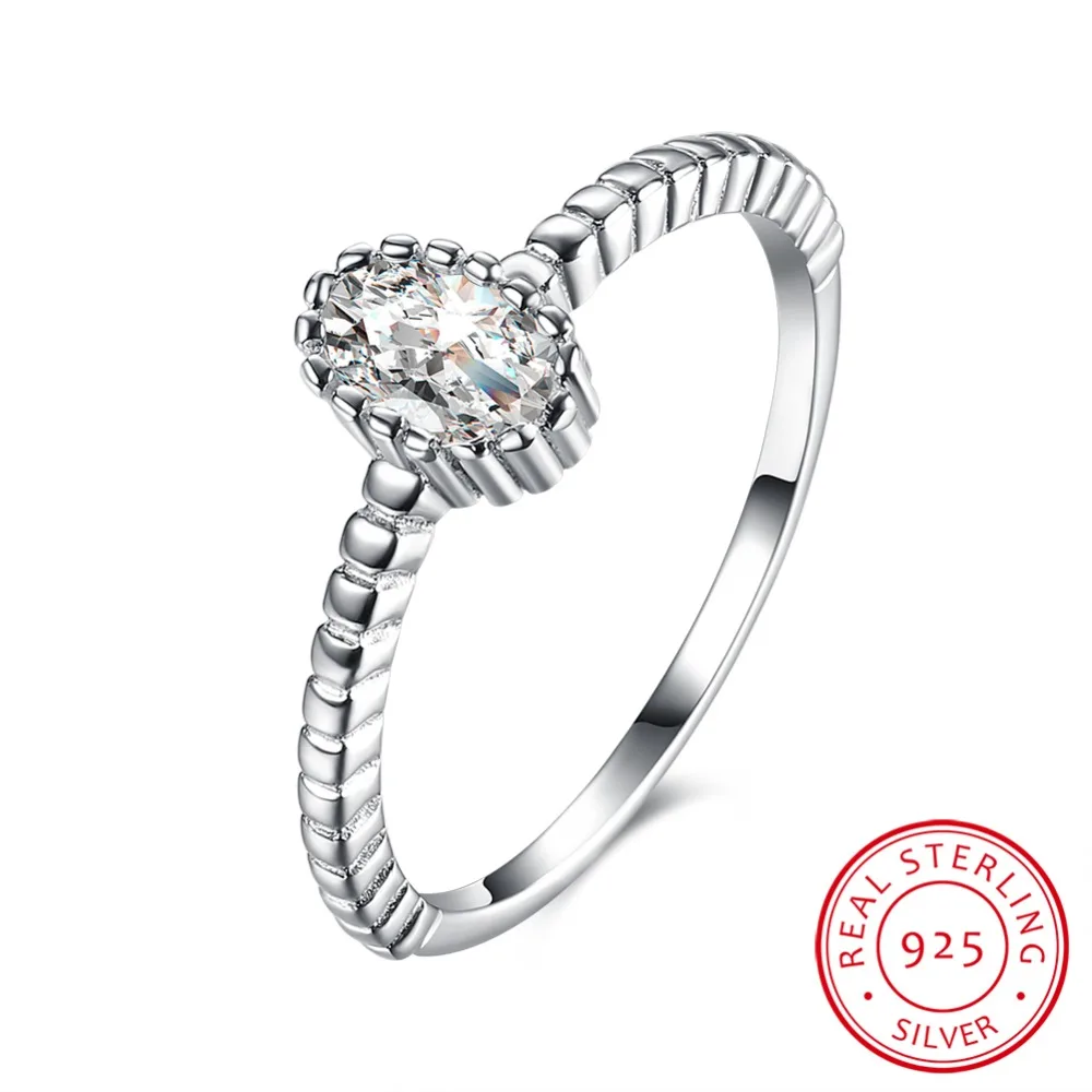 Selling Fashion Jewelery 100 925 Sterling Silver AAA Zircon Lady Ring