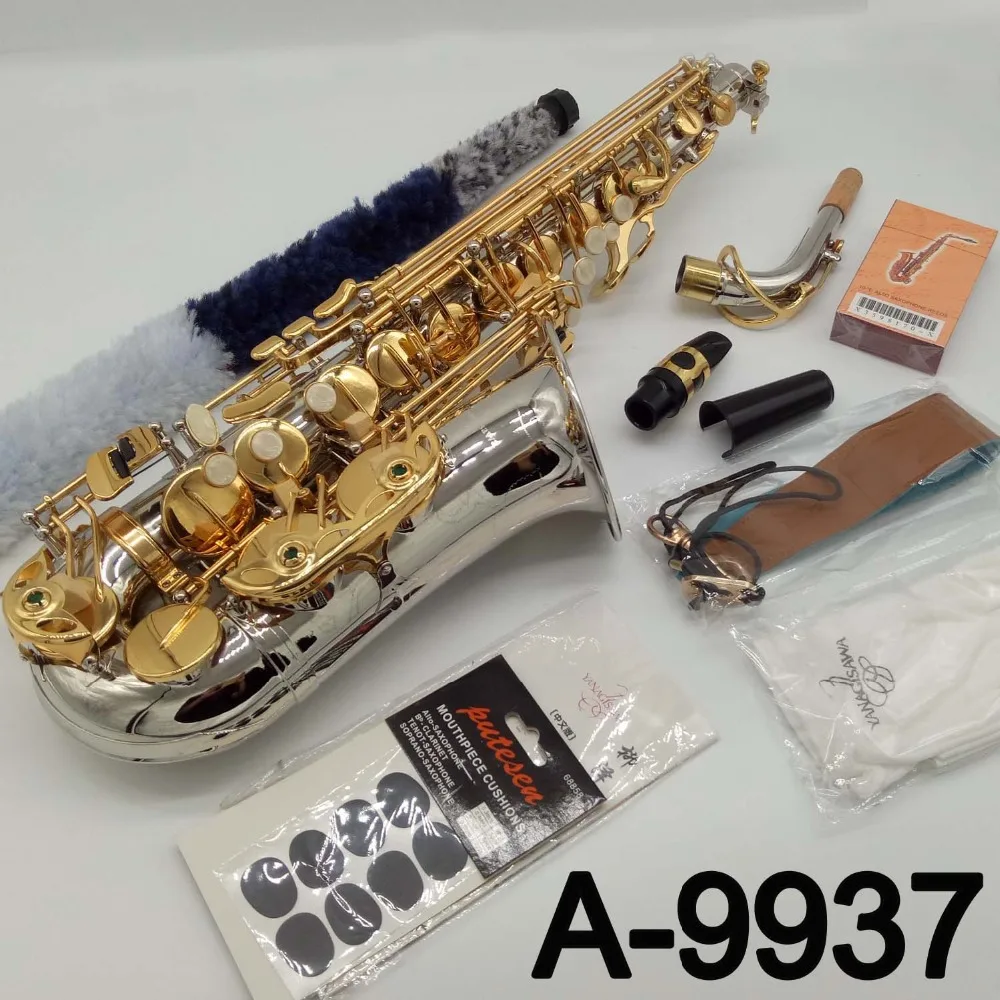 Brand New YANAGISAWA Alto Saxophone A 9937 Nickel Plated Gold Key