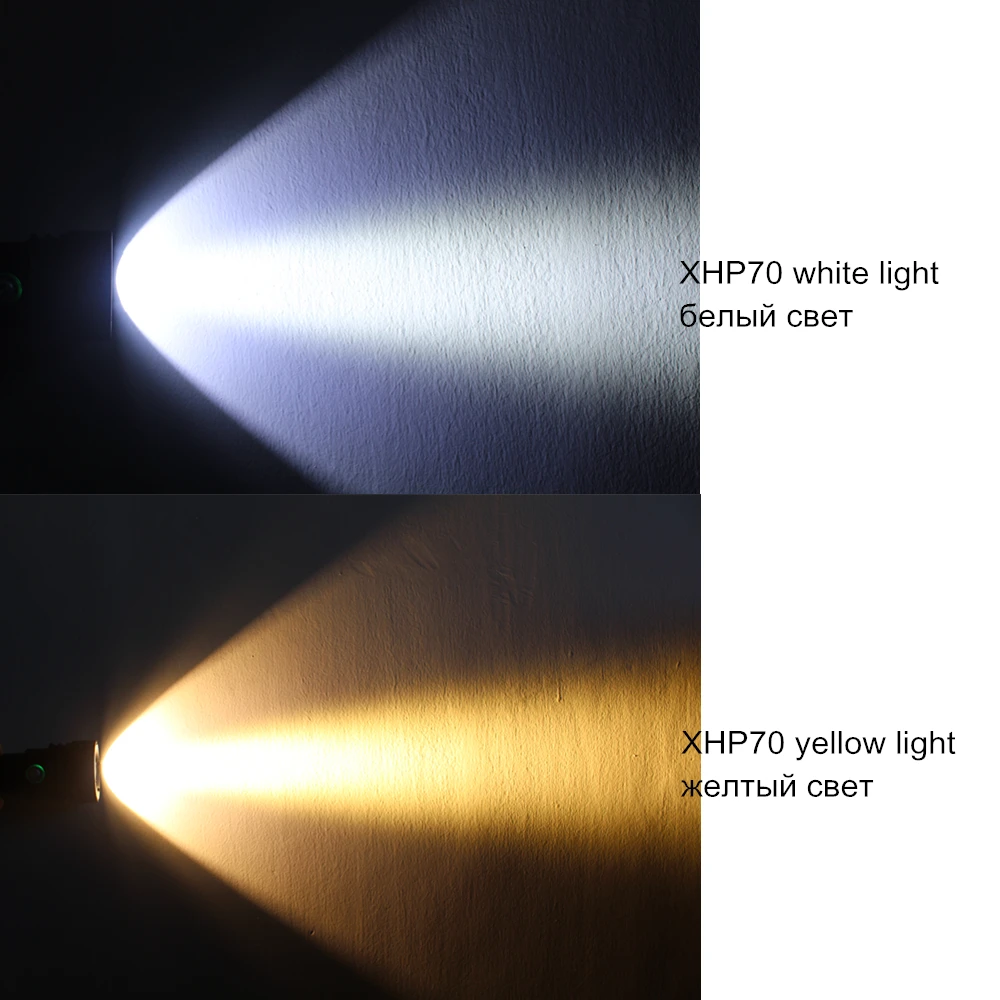 XHP70 дайвинг вспышка светильник 4000лм Подводный фонарь XHP70.2 светодиодный водонепроницаемый светильник белый/желтый светильник+ аккумулятор 26650+ зарядное устройство