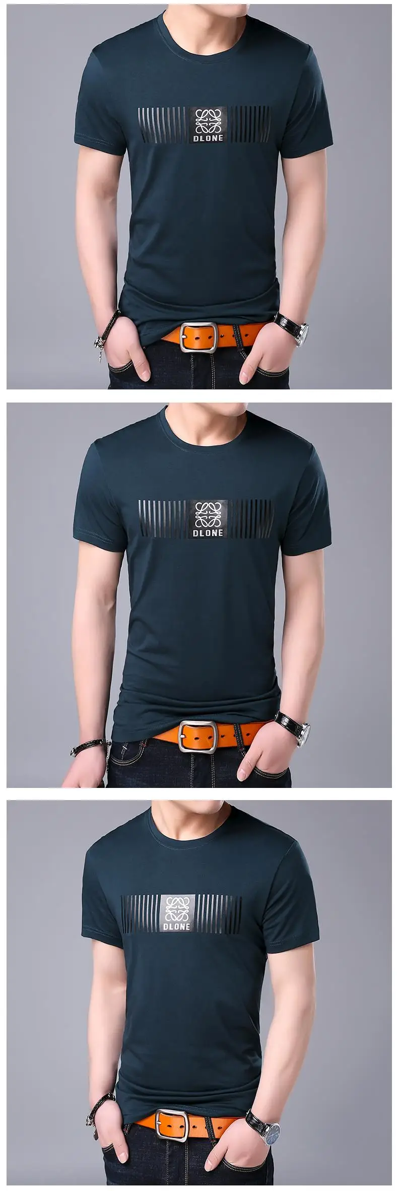 Новая модная брендовая мужская футболка с круглым вырезом, летняя уличная одежда, трендовые корейские футболки с коротким рукавом и принтом, мужская одежда