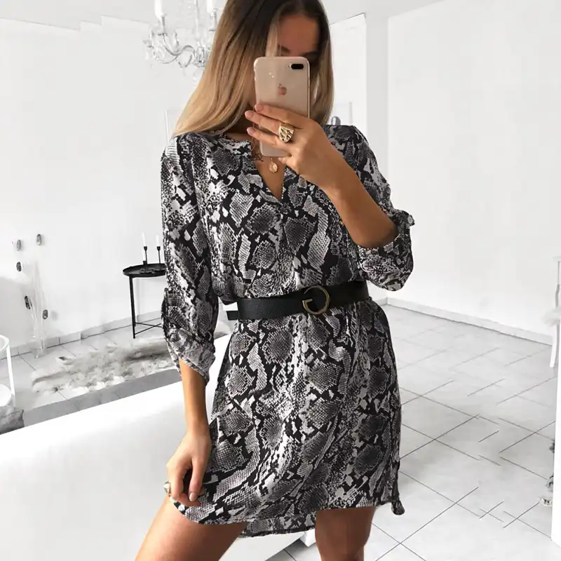 snake wrap dress