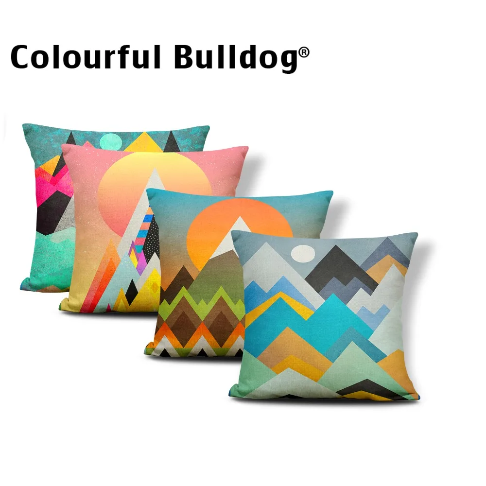 Geometry Cushion Cover Diamond Zigzag Pillows Nautical Man Cave