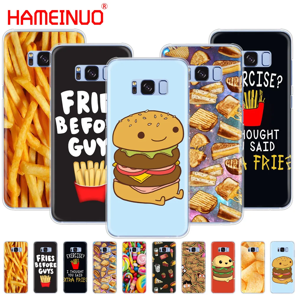 HAMEINUO Cute food fries burger funny cell phone case cover for Samsung