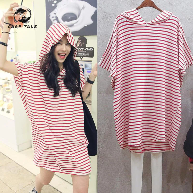 

Enough Stock Summer Round Neck Short-sleeved Dress Black And White Striped Dresses Casual Elegant Slim Dress CARP TALE