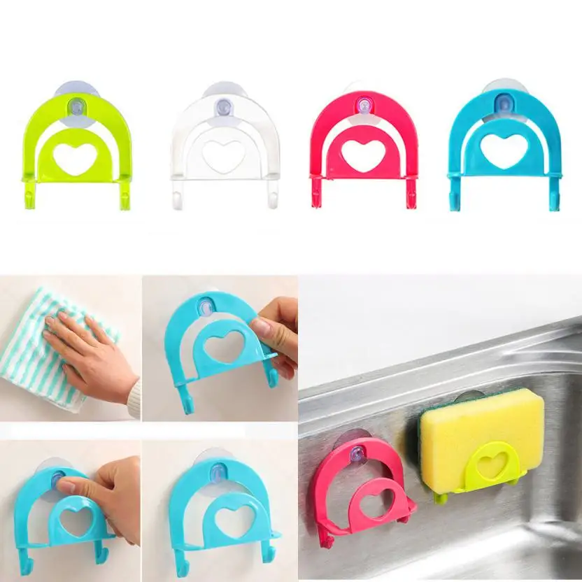 2018 Cute Sponge Holder Suction Cup Convenient Home Kitchen Holder