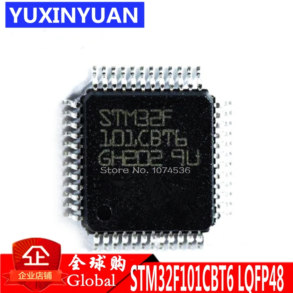YUXINYUAN STM32F101CBT6 STM32F101 32F101 QFP48 IC MCU 32 бит 128 Кб FLASH 48LQFP|Интегральные схемы| |