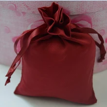 Маленький атласный мешок со шнурком индивидуальные украшения сумки атласный чехол высокого качества для ювелирных изделий подарок волос браслет туалетные серьги