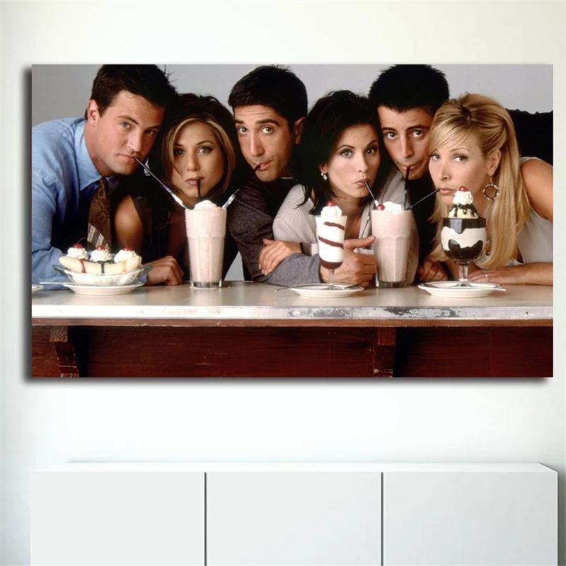 Friends Tv Show Character Poster Canvas Painting Print Living Room Home