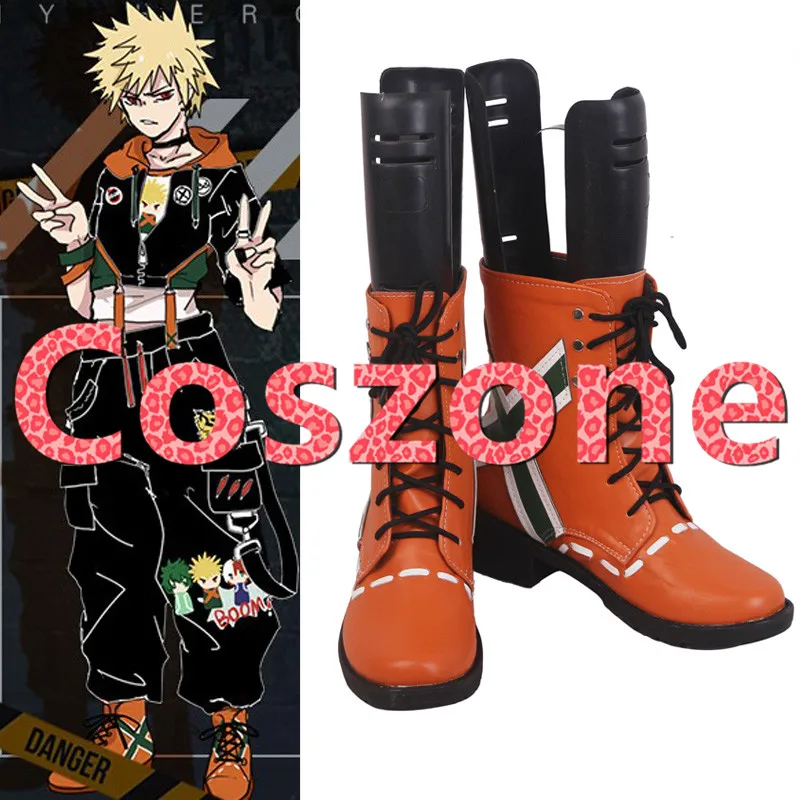 

My Hero Academia Boku No Hero Akademia Bakugou Katsuki Cosplay Shoes Boots Halloween Carnival Cosplay Costume Accessories