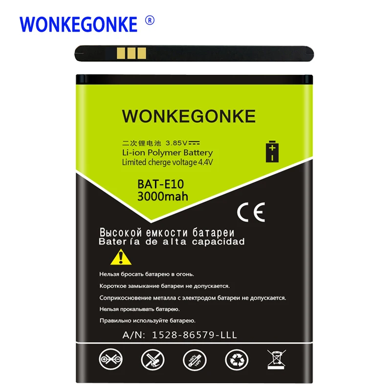 

WONKEGONKE BAT-E10 (1ICP4/58/71) ICP9375870L1 Battery for Acer Liquid Z530 LTE T02 Z530S Lithium Polymer Batteries Bateria