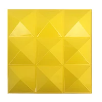 Dazzling yellow Новые декоративные 3D стеновые панели s водонепроницаемые стеновые панели 3D тисненые ПВХ 3D настенные пластины ТВ фон 8 шт 50*50 см - Цвет: Dazzling yellow