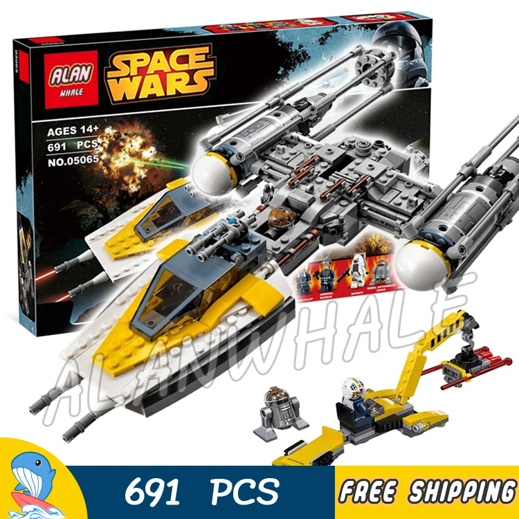

691pcs Space Wars Y-Wing Starfighter Universe Fighter 05065 Figure Building Blocks Teenager Toys Game Compatible With Lago