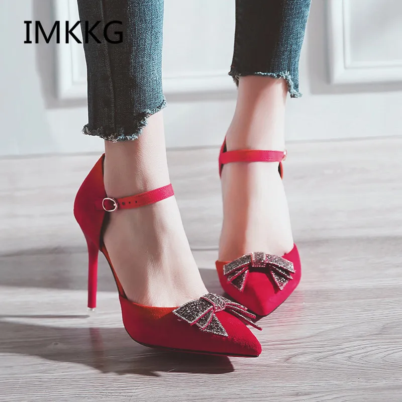 

Women Pumps High Heels Shoes 2018 Spring Women Shoes Fashion Pointed Toe High Heels Wedding Shoes V014