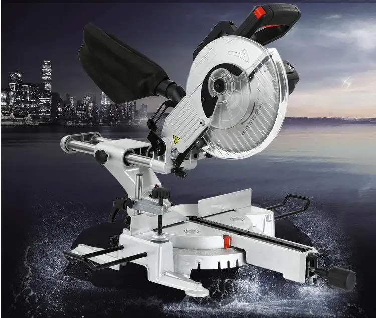 10 inch miter saw multi-function lever saw table 45 degree high precision aluminum alloy wood cutting