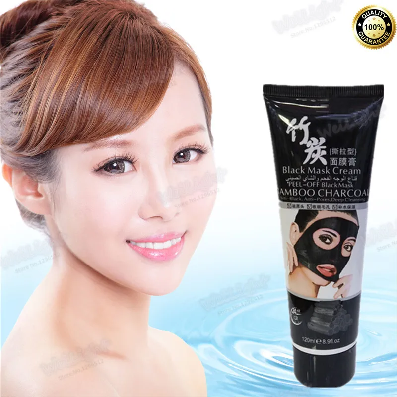 

120ml real volcanic mud Face Care Black Mask facial mask Blackhead Remover Peeling Acne skin Treatments mascara black dots