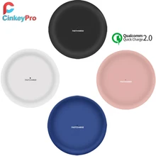 CinkeyPro Беспроводное зарядное устройство Qi Pad для Apple iPhone 8 X samsung S8 Быстрая зарядка 2,0 USB универсальный мобильный телефон