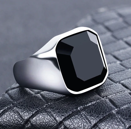الرجال مربع أسود العقيق شبه حجر كريم الخاتم خاتم سبائك الفضة لهجة للذكور مجوهرات Anillos اكسسوارات الرجال مربع أسود العقيق شبه حجر كريم الخاتم خاتم سبائك الفضة لهجة للذكور مجوهرات Anillos اكسسوارات