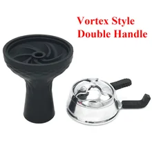 Lomint уже Стиль кальян силиконовые табак чаша с двойной уголь держатель на верхней части кальяна, кальяны Интимные аксессуары lm-019