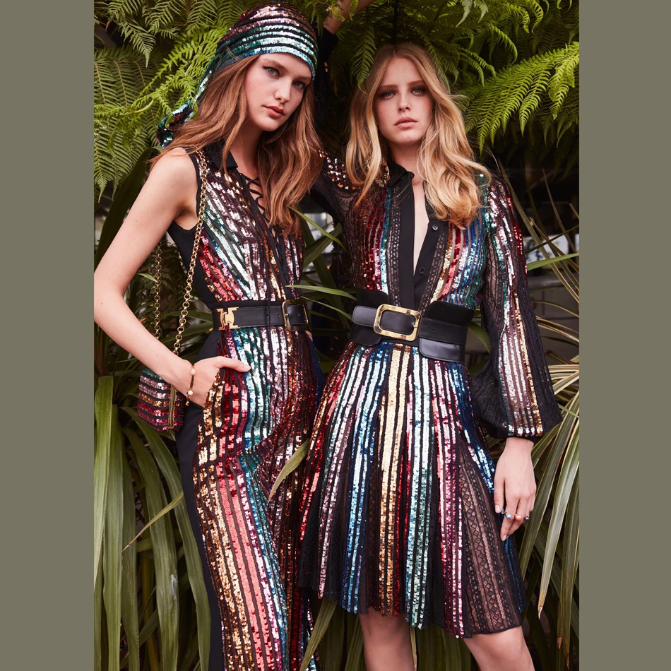 Stripe sequin dress Clearance