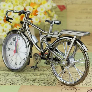 

Vintage Bike Shape Alarm Clock Fun Bicycle Clock Ornaments for Home Decor UD88