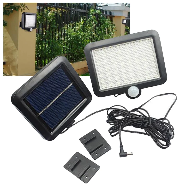 Top Solar Led Powered Garden Lawn Lights Outdoor Infrared Sensor Light 56 LED Solar Motion Detection Wall Light